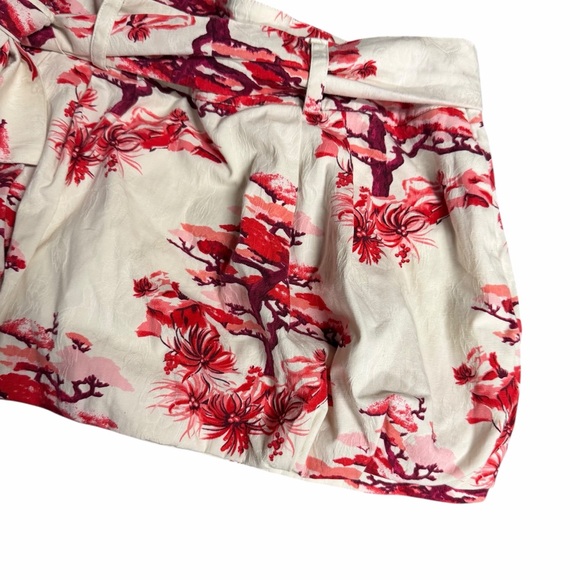 Farm Rio Red and White Floral Bubble Skirt Size Medium - Picture 3 of 7